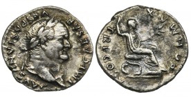 Roman Imperial, Vespasian, DenariusReference: RIC 77
Grade: XF-