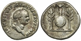 Roman Imperial, Vespasian, Posthumous DenariusReference: RIC 359
Grade: VF