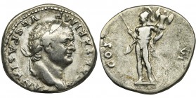 Roman Imperial, Titus, DenariusReference: RIC 948
Grade: VF