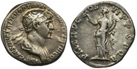 Roman Imperial, Trajan, DenariusReference: RIC 345
Grade: VF+
