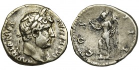 Roman Imperial, Hadrian, DenariusReference: RIC 169d
Grade: VF