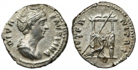 Roman Imperial, Faustina I, Posthumous Denarius - rareReference: RIC 353
Grade: XF-