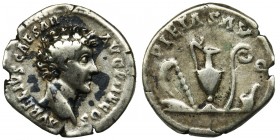 Roman Imperial, Marcus Aurelius, DenariusReference: RIC 424a
Grade: VF