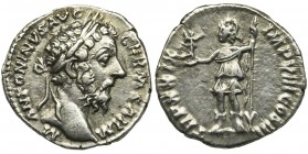 Roman Imperial, Marcus Aurelius, DenariusReference: RIC 352
Grade: VF+