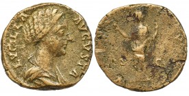 Roman Imperial, Lucilla, Sestertius - rareReference: RIC 1765
Grade: F
