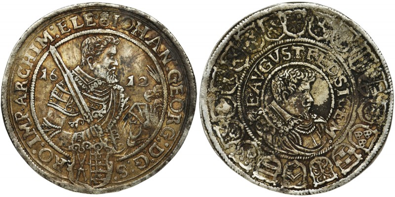 Germany, Saxony, Johann Georg II and August, Thaler Dresden 1612Reference: Daven...