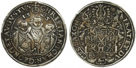 Germany, Saxony, Christian II, Johann Georg I and August, Thaler Dresden 1595 HBReference: Davenport 9820
Grade: VF+