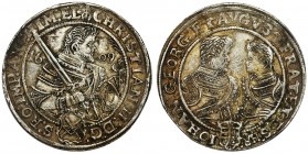 Germany, Saxony, Christian II, Johann Georg I and August, Thaler Dresden 1609 HRReference: Davenport 7566
Grade: VF+