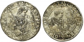 Germany, Saxony, Christian II, Johann Georg I and August, Thaler Dresden 1611 HRReference: Davenport 7566
Grade: VF+