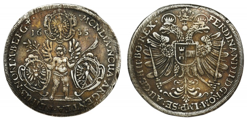 Germany, Free City, Ferdinand II, Thaler Nuremberg 1635Reference: Davenport 5651...