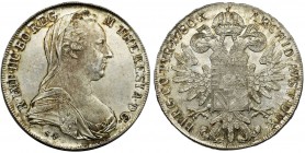 Austria, Maria Theresa, Thaler Günzburg 1780 SF
Attractive about uncirculated piece with strong luster.
Thaler, struck posthumously at the Günzburg ...