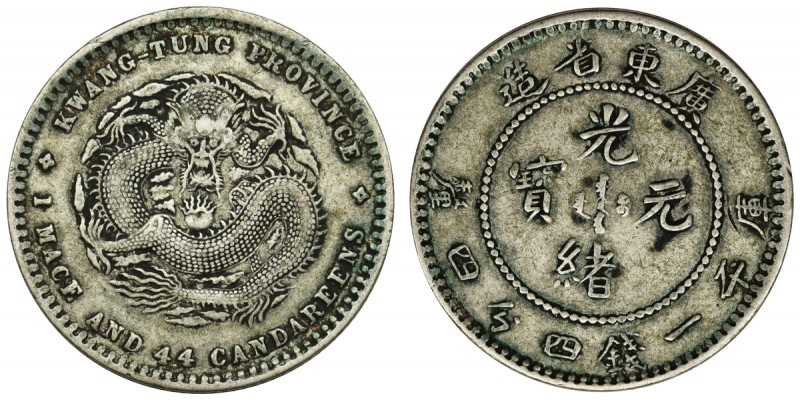 China, Province Kwang Tung, Guangxu, 20 cents no date (1890-1908)Reference: Yeom...