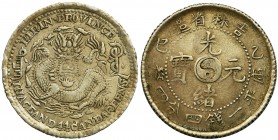 China, Province Kirin, Guangxu, 20 cents 1905Reference: Yeomen 181a
Grade: XF-