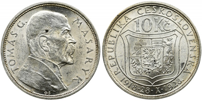Czechoslovakia, 10 korona Kremnica 1928Reference: KM 12
Grade: UNC/AU