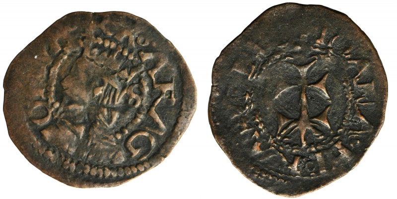 Spain, Aragon, Charles I and Joanna of Castile, Billon denarius - very rare
Ext...