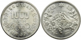 Japan, Hirohito (Showa), 1000 Yen Osaka 1964 (year 39)Reference: KM Y80
Grade: UNC/AU