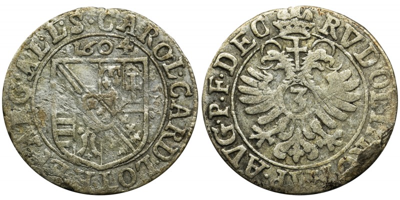 Germany, Bishopric Strasbourg, Charles Alexander of Lorraine, 3 Kreuzer 1604Refe...