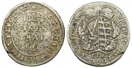 Germany, Saxony, Frederic Augustus I, 1/12 Thaler Leipzig 1695 EDCReference: Kahnt 175
Grade: VF
