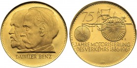 Germany, Medal - Daimler Benz 75 years of automotive transport
Złoto .900&nbsp; 3.49 g.

Grade: UNC/AU