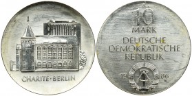 Germany, DDR, 10 Mark Berlin 1986 - CharitéReference: Jaeger 1612
Grade: UNC/AU