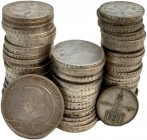 Coin lot, German silver coins - Hindemburg/ Church (921 g. Ag)
Hindemburg 5 mark&nbsp; - 26&nbsp;p.
Church&nbsp;5 mark - 19 p.
Hindemburg 2 mark - ...