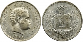 Portugal, Charles I, 500 reis 1899Reference: KM 535
Grade: XF-/XF