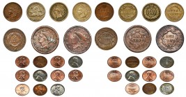 Lot, USA, Cents (18 pcs.)
Stany od mocno obiegowych po mennicze przy późnych centach.
Różne monety, od rzadszych starszych typów po współczesne.

...
