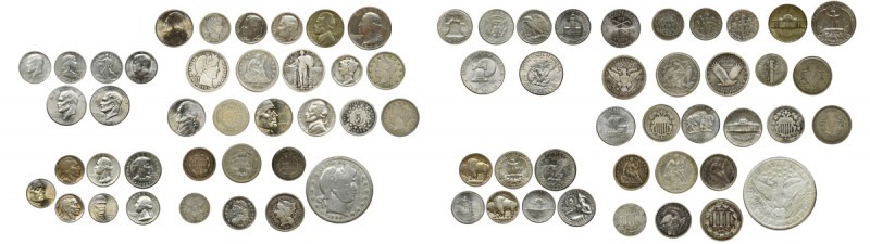 Lot, USA, Mix (37 pcs.)
Stany od obiegowych po mennicze.
Różne monety, od rzad...