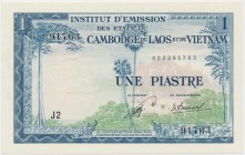 French Indochina, 1 piastre (1954)
Brilliant uncirculated note.
Paper is firm and crisp with bright, original colours and natural shine.
Wyśmienity...