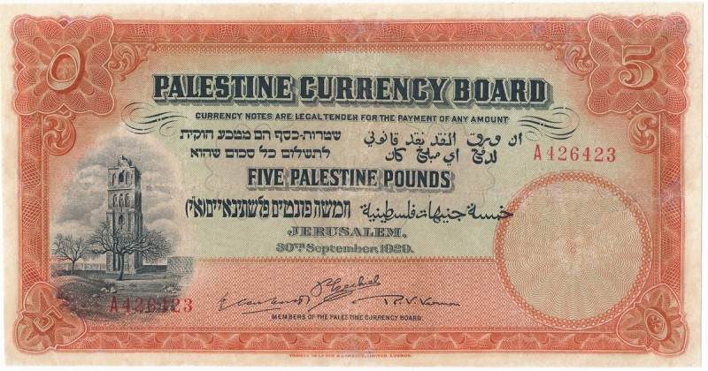 Palestine, 5 pounds 1929
Rare piece and early 1929 date.&nbsp;
After masterful...