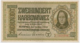 Ukraine, 200 karbovantsiv 1942
Rare in such a good condition.&nbsp;
One vertical crease, otherwise a nice note with great eye appeal.


Rzadki no...