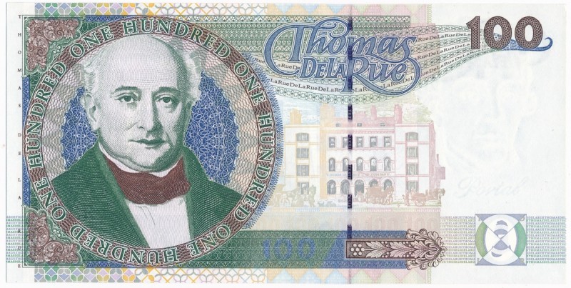 Great Britain, Testnote De la Rue with Thomas De la Rue, 100 (1996)
Grade: UNC/...