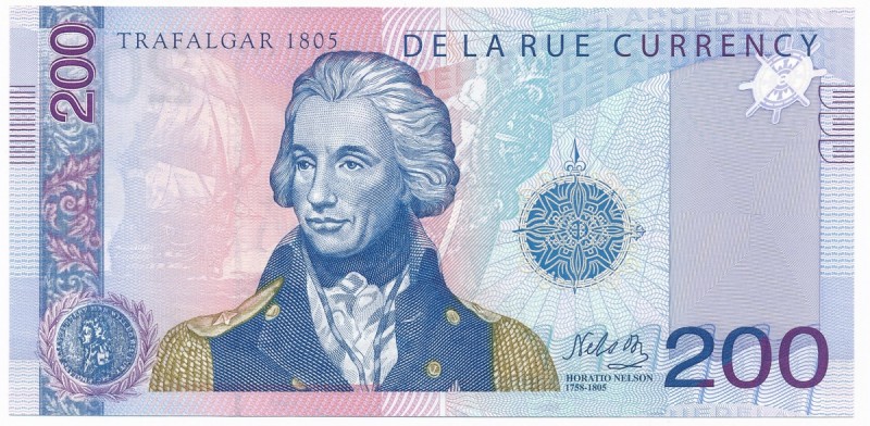 Great Britain, Testnote De la Rue - Issac Newton - 200 (2005) Horatio Nelson
Gr...