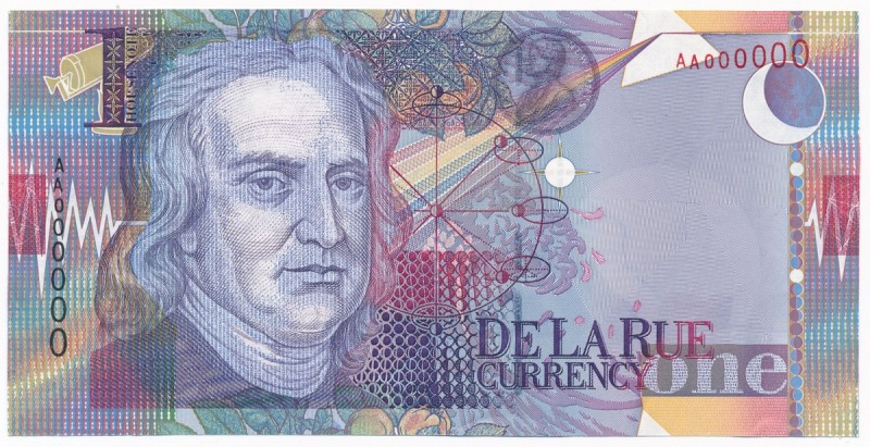 Great Britain, Testnote De la Rue - Issac Newton - 1 House Note
Grade: UNC