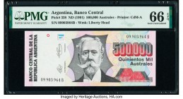 Argentina Banco Central 500,000 Australes ND (1991) Pick 338 PMG Gem Uncirculated 66 EPQ. 

HID09801242017

© 2020 Heritage Auctions | All Rights Rese...