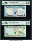 Bahrain Monetary Agency 5; 10 Dinars 1973 (ND 1998) Pick 20b; 21b Two Examples PMG Gem Uncirculated 66 EPQ; Superb Gem Unc 67 EPQ. 

HID09801242017

©...