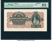 Brazil Thesouro Nacional 2 Mil Reis 1918 Pick 13fp Front Proof PMG Choice Uncirculated 64 EPQ. One POC.

HID09801242017

© 2020 Heritage Auctions | Al...