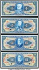 Brazil Tesouro Nacional 1; 2; 100 (2) Cruzeiros ND (1943-1959) Pick 138s; 150cs; 151as; 153bs Group of Four Specimen Crisp Uncirculated. 

HID09801242...
