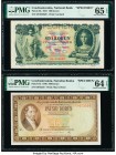 Czechoslovakia Czechoslovak National Bank; Narodna Banka 100; 500 Korun 1931; 1946 Pick 23s; 73s Two Specimen PMG Gem Uncirculated 65 EPQ; Choice Unci...
