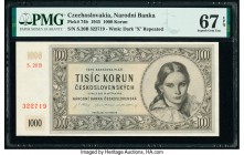 Czechoslovakia Narodni Banka Ceskoslovenska 1000 Korun 1945 Pick 74b PMG Superb Gem Unc 67 EPQ. 

HID09801242017

© 2020 Heritage Auctions | All Right...