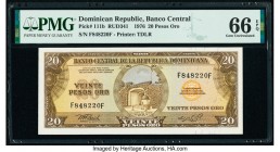 Dominican Republic Banco Central de la Republica Dominicana 20 Pesos Oro 1976 Pick 111b PMG Gem Uncirculated 66 EPQ. 

HID09801242017

© 2020 Heritage...