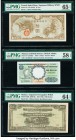 French Indochina Japanese Imperial Government 10 Yen ND (1942) Pick M7 PMG Gem Uncirculated 65 EPQ; Malaya & British Borneo Board of Commissioners of ...