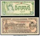 Indonesia Republik Indonesia 5; 25 Rupiah 1947 Pick 21; 23 Two Examples About Uncirculated. Possible trimming is evident.

HID09801242017

© 2020 Heri...