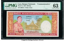 Lao Banque Nationale du Laos 500 Kip 1957 Pick 7a Commemorative PMG Choice Uncirculated 63. Staple holes.

HID09801242017

© 2020 Heritage Auctions | ...