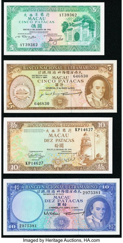 Macau Banco Nacional Ultramarino Group Lot of 4 Examples About Uncirculated-Cris...