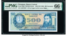 Paraguay Banco Central del Paraguay 500 Guaranies 1952 (ND 1963) Pick 200b PMG Gem Uncirculated 66 EPQ. 

HID09801242017

© 2020 Heritage Auctions | A...