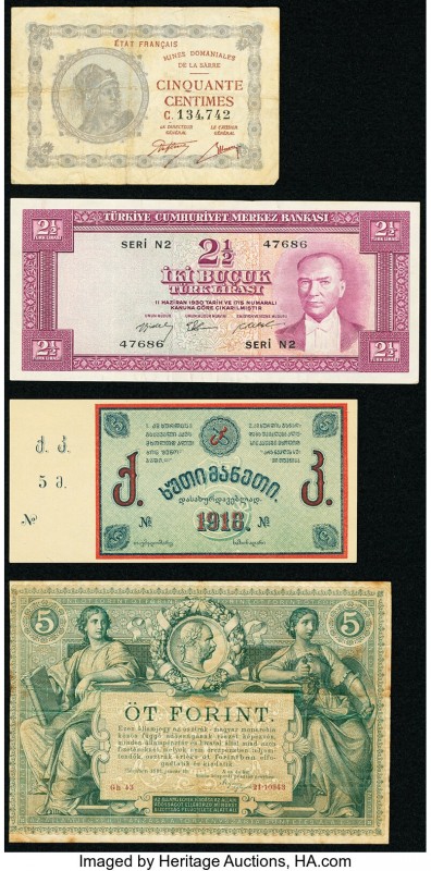 European Group of 4 Examples (Saar; Austria; Turkey; Georgia) Fine-Choice Uncirc...