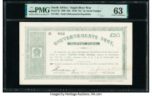 South Africa Government Noot 50 Pounds 28.5.1900 Pick 58 PMG Choice Uncirculated 63. Spindle hole. 

HID09801242017

© 2020 Heritage Auctions | All Ri...