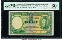 Southern Rhodesia Southern Rhodesia Currency Board 1 Pound 1.9.1950 Pick 10f PMG Very Fine 30. Great repeater serial B/111 080808.

HID09801242017

© ...