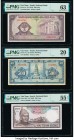 Vietnam South National Bank 200; 500 Dong ND (1947); ND (1955); ND (1966) Pick 9a; 10a; 20b Three Examples PMG Choice Uncirculated 63; Very Fine 20; A...